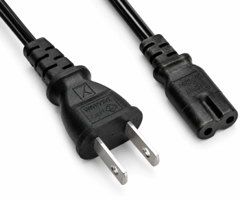 Netzkabel HYBRID Japan/Amerika USA NEMA 1-15P auf C7, AWG 18,NISPT-2. VCTFK/NISPT-2, PSE/JET/cULus