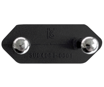 Napajalni kabel KOREA 2pin do C7 90°, 0,75 mm², homologacija: oznaka KC (KTL), črn, dolžina 1,80 m