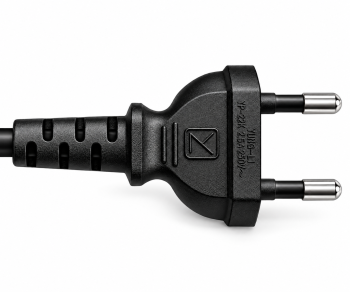 Power cable KOREA 2pin to C7 90°, 0.75mm², approval: KC mark (KTL), black, length 1.80m