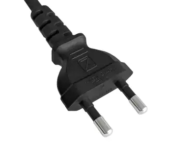 Cable de alimentación COREA de 2 clavijas a C7, H03VVH2-F, 0,75 mm², homologación: marca EK (KTL), negro, longitud 1,80 m