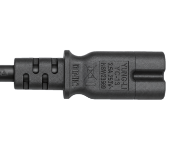 Καλώδιο δικτύου τύπου C Switzerland έως C7, 0,75mm², CH 2-pin, IEC 60884-1, SEV, μαύρο, μήκος 1,80m