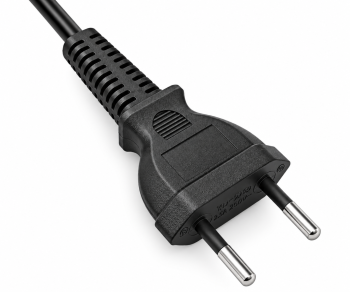 Kabel sieciowy typu C Switzerland do C7, 0,75 mm², 2-stykowy CH, IEC 60884-1, SEV, czarny, długość 1,80 m