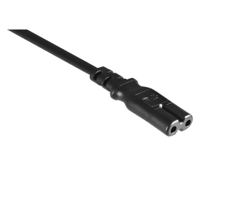 Cable de red Inglaterra UK tipo G 3A a C7, 0,75 mm², homologación: ASTA, HK, Safety Mark, negro, 1,80 m
