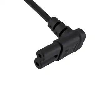 Mains cable England UK type G 3A to C7 angled (bottom), 0.75mm², approval: ASTA, black, length 1.80m