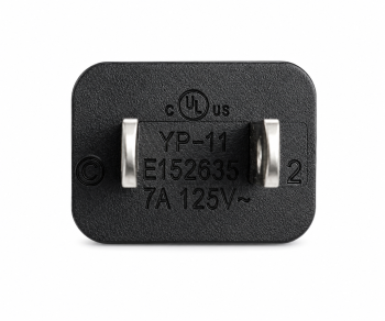 Omrežni kabel Amerika ZDA NEMA 1-15P, tip A do C7, AWG18, 7A, SPT, odobritve: UL/CSA, črne barve, dolžina 1,80 m