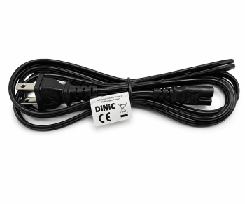 Omrežni kabel Amerika ZDA NEMA 1-15P, tip A do C7, AWG18, 7A, SPT, odobritve: UL/CSA, črne barve, dolžina 1,80 m