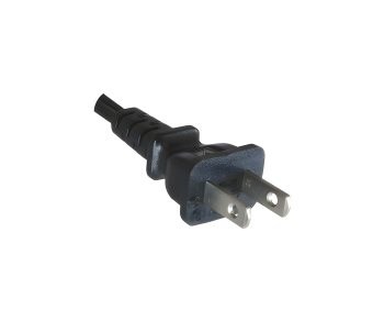 Cable de alimentación América EE.UU. NEMA 1-15P, tipo A a C7, AWG18, 7A, SPT, homologaciones: UL/CSA, negro, longitud 1,80m
