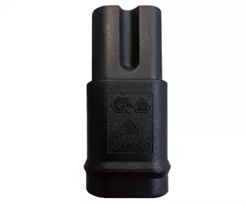 Maitinimo kabelis Australija I tipo su C7 90° apačia, 0,75 mm², SAA, juodas, 2,00 m ilgio