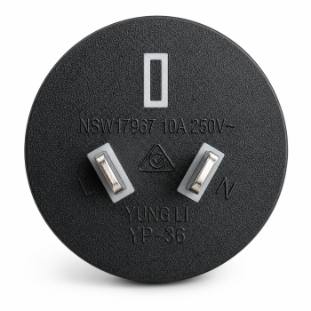 Cablu de rețea Australia tip I la C7 90° jos, 0.75mm², SAA, negru, lungime 2.00m