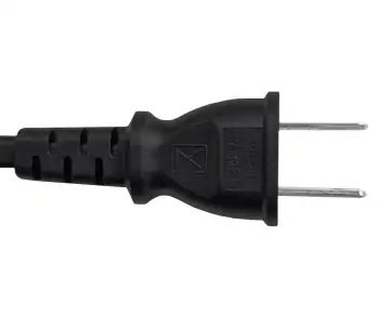 Netkabel Japan type A naar C7 90° onder, goedkeuring: PSE, VFF, zwart, lengte 1,80m