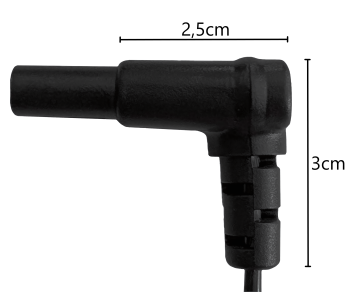 Omrežni kabel Japonska, tip A do C7 90° spodaj, homologacija: PSE, VFF, črn, dolžina 1,80 m