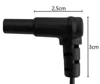 Netkabel Japan type A naar C7 90° onder, goedkeuring: PSE, VFF, zwart, lengte 1,80m