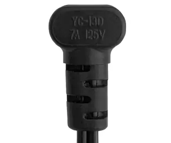 Netkabel Japan type A naar C7 90° onder, goedkeuring: PSE, VFF, zwart, lengte 1,80m