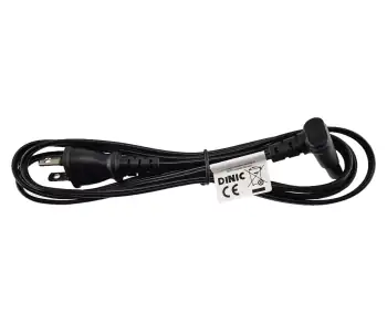 Netkabel Japan type A naar C7 90° onder, goedkeuring: PSE, VFF, zwart, lengte 1,80m