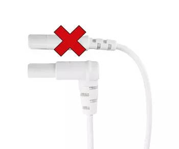 Prise européenne type C sur C7 coudée à 90° vers le bas, 0,75mm², VDE, blanc, longueur 2,00m