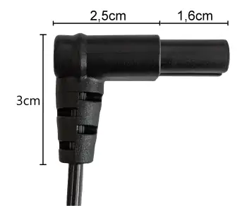 Euro-pistik tüüp C kuni C7 90° põhja, 0.75mm², VDE, must, pikkus 2.00m