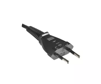 Power cable Euro plug to Euro socket, 0.75mm², Euro CEE 7/16, extension, black, DINIC box with Euro hole, length 0.20m