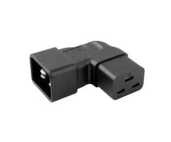 Úhlový síťový adaptér C19 na C20, YL-3318L-1 IEC 60320-C19/20 úhlový na stranu, pravý/levý