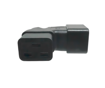 C19 to C20 angled mains adapter, YL-3318L IEC 60320-C19/20 angled sideways, left/right