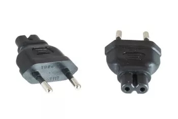 Strømadapter, netadapter C7 til CEE 7/16 Euro-stik type C