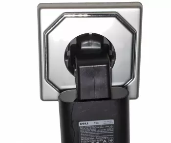 Power adapter, mains adapter CEE 7/7 to C5 Mickey Mouse 90°