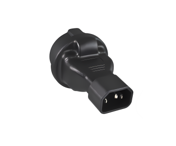 Adaptador de corriente, enchufe de seguridad CEE 7/3 a enchufe IEC C14, adaptador SAI, YL-3223