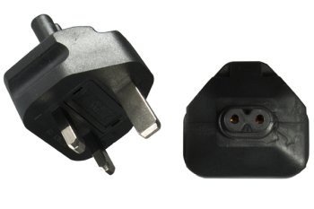 Napájecí adaptér Anglie IEC 60320-C7 do zásuvky UK typ G (BS1363), 3A, YL-6013