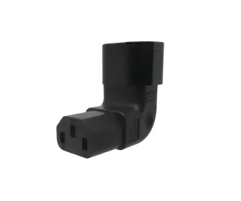 Netzadapter C13 auf C14 gewinkelt, YL-3212L-3 IEC 60320-C13/14 horizontal gewinkelt, oben/unten