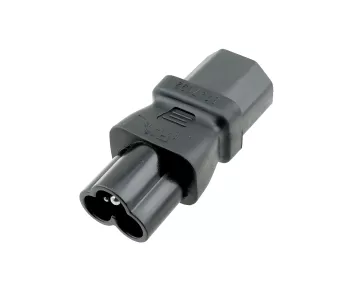 Power adapter, mains adapter C13 to C6 Mickey Mouse plug