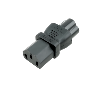 Power adapter, mains adapter C13 to C6 Mickey Mouse plug