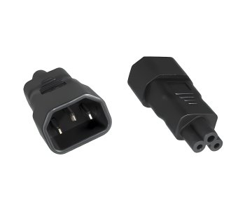 Stromadapter, Netzadapter Kaltgerätestecker C14 auf C5 Mickey Maus