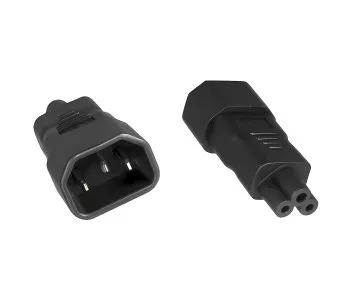 Power adapter, mains adapter IEC plug C14 to C5 Mickey Mouse