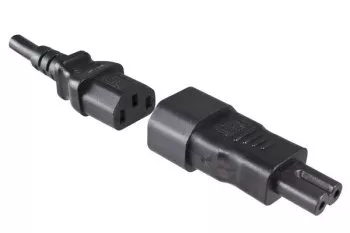 Adapter zasilania, adapter sieciowy Euro-8 wtyczka do małych urządzeń gniazdo C7 na wtyczkę C14 IEC, złącze, konwerter