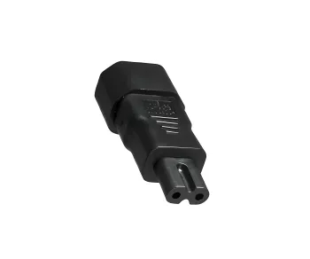 Stromadapter, Netzadapter Euro-8 Kleingerätestecker C7 Buchse auf C14 Kaltgerätestecker, Kupplung, Konverter