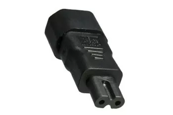 Adapter zasilania, adapter sieciowy Euro-8 wtyczka do małych urządzeń gniazdo C7 na wtyczkę C14 IEC, złącze, konwerter