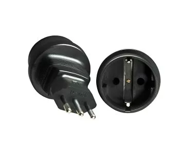 Stromadapter Italien CEE 7/3 Buchse auf ITA 3pin Stecker Typ L, YL-4523