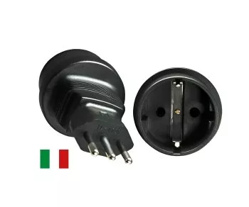 Stromadapter Italien CEE 7/3 Buchse auf ITA 3pin Stecker Typ L, YL-4523