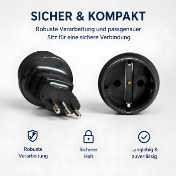 Strømadapter Italien CEE 7/3-stik til ITA 3pin-stik type L, YL-4523