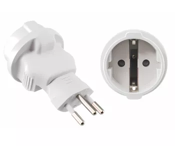 Adattatore di alimentazione Svizzera presa CEE 7/3 a CHE tipo J 10A 10A fusibile, bianco