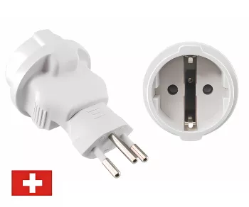 Stromadapter Schweiz CEE 7/3 Buchse auf CHE Typ J