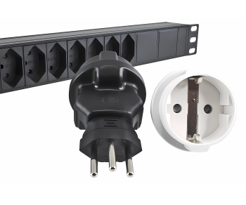 Power adapter Switzerland CEE 7/3 socket to CHE type J
