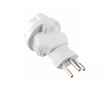Power adapter Switzerland CEE 7/3 socket to CHE type J 10A 10A fuse, white