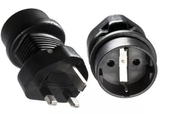 Adaptateur de courant Angleterre CEE 7/3 femelle sur UK type G (BS1363) 13A mâle, YL-6123