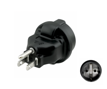 Stromadapter Amerika CEE 7/3 Buchse auf NEMA 5-15P 3pin Stecker Typ B, YL-1223
