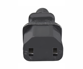 Sieťový kábel Europe CEE 7/17 na C17, 1 mm², obrysová zástrčka, VDE, čierny, dĺžka 2,00 m