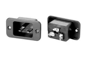 IEC 60320-C20 box for screwing R-305, back side 4,80mm connection