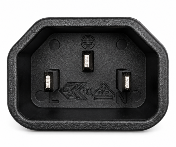 Kaltgerätekabel C13 auf C14, Verlängerung, 1mm², Multi-Zulassungen: VDE/UL/CCC/KTL/SAA/PSE, schwarz, Länge 5,00m