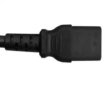 Kaltgerätekabel C13 auf C14, Verlängerung, 1mm², Multi-Zulassungen: VDE/UL/CCC/KTL/SAA/PSE, schwarz, Länge 5,00m