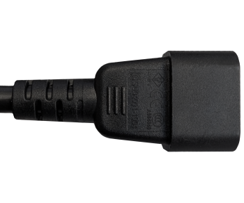 Napájecí kabel C13 až C14, prodlužovací, 1 mm², více homologací: VDE/UL/CCC/KTL/SAA/PSE, černý, délka 2,00 m