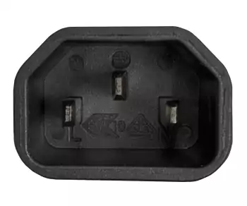 Kaltgerätekabel C13 auf C14, Verlängerung, 1mm², Multi-Zulassungen: VDE/UL/CCC/KTL/SAA/PSE, schwarz, Länge 5,00m